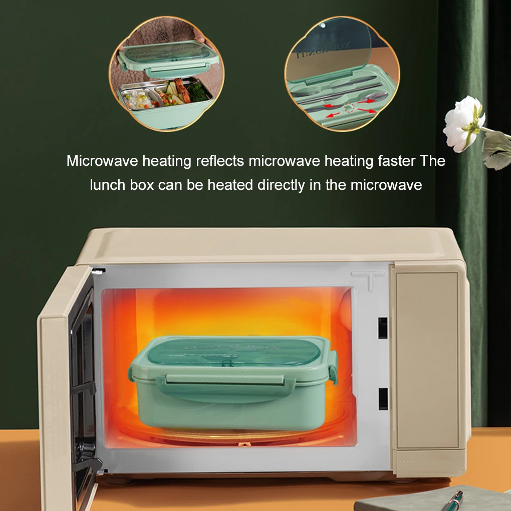 Auslaufsicherer, leicht zu reinigender und beheizbarer Lebensmittelbehälter, Lunchbox und Geschirr für Picknick-Camping-Mahlzeiten