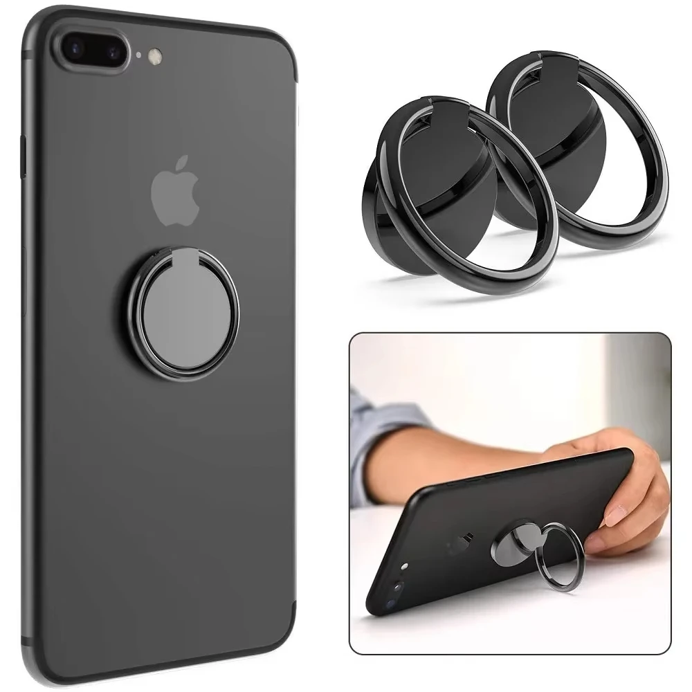 

Finger Ring Holder Stand Grip 360 Rotating For Mobile Phone Car Magnetic Mount Phone Back Sticker Pad Unniversal Bracket