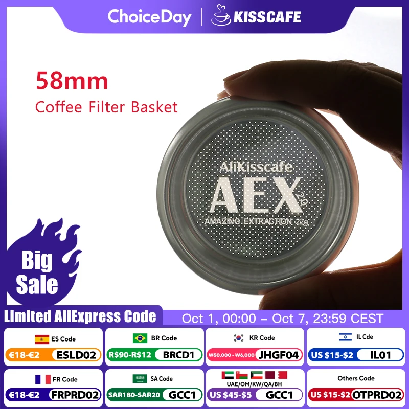 58MM Coffee Filter Basket 58.5MM Puck Screen Non Pressurized With Storage Fit For Portafilter Espresso Accessories Barista Tools
