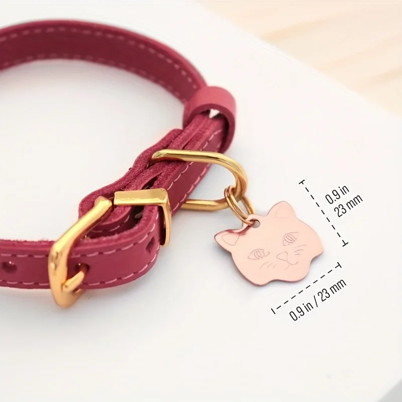 100Pcs Blank Mixcolor Aluminum Cat ID Tags Pendant Pet Name Tag Face Nameplate for Cats Collar Pet Accessories