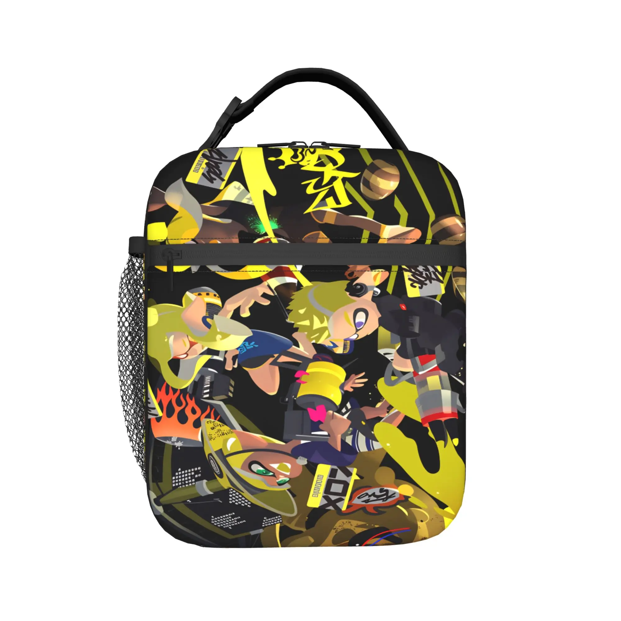 Splatoons Shoot Lunch Bag For Women  Print Lunch Box Vintage Outdoor Picnic Cooler Bag Portable Insulated Oxford Tote Food Bags