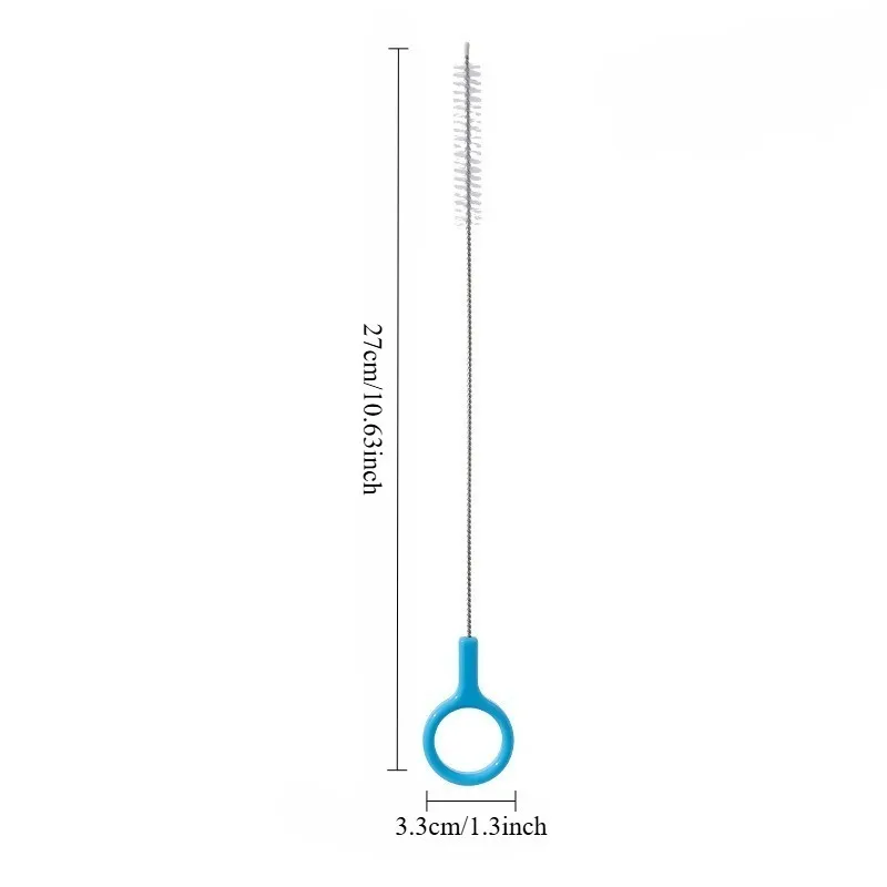 4 extra long straw cleaning brushes, cleaning small crevice straws, bottle and keyboard crevice brushes, household cleaning tool