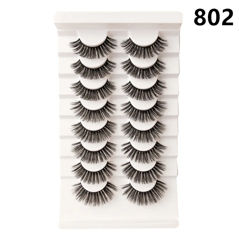 8 Pairs Of Fake Eyelashes, Three-dimensional Multi-layer Curling, Thick Eyelashes, Wholesale By Manufacturers