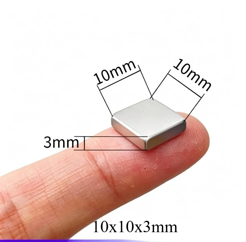 10‑150PCS 10x10x3mm Block Neodymium Magnet N35 Powerful Permanent NdFeB Rare Earth Magnet For DIY Craft Model Hardware Repair