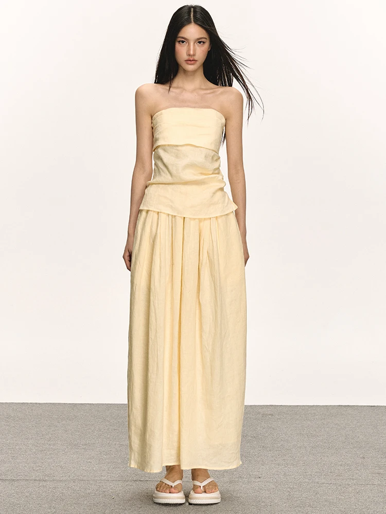 

Anna Aneae00 женский летний льняной укороченный топ и юбка Ne, комплект из двух предметов, жилет и юбка с застежкой талии