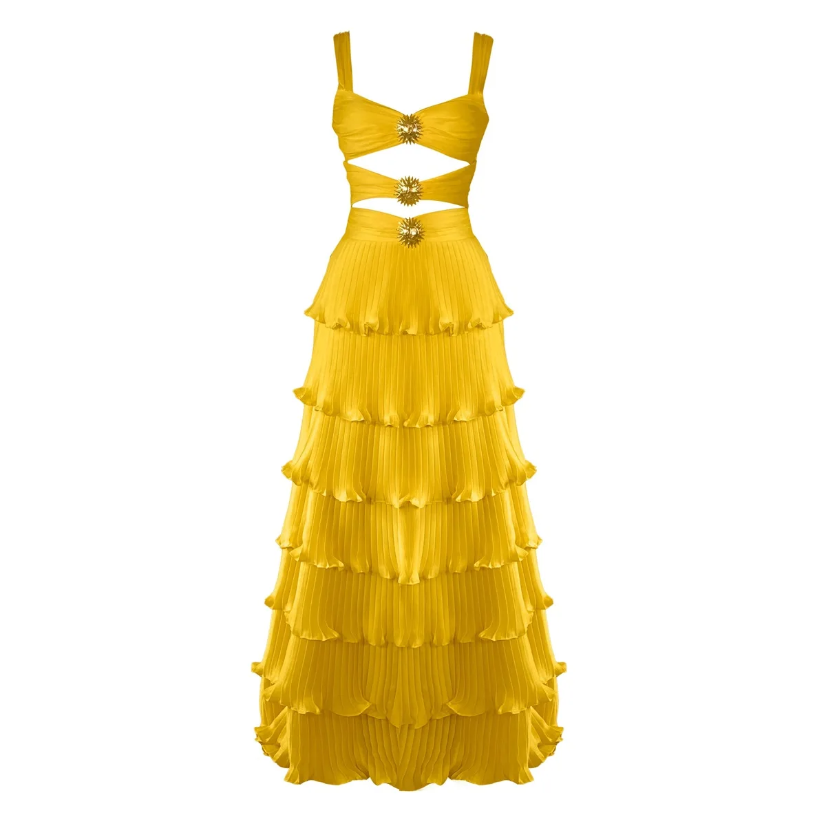 Glänzendes Maxikleid als Strandkleid für Bikinis 2026 – Sexy Damen-Badeanzug mit Cut-Outs, Bikini-Set, Badebekleidung, Sommeranzug, Strandmode