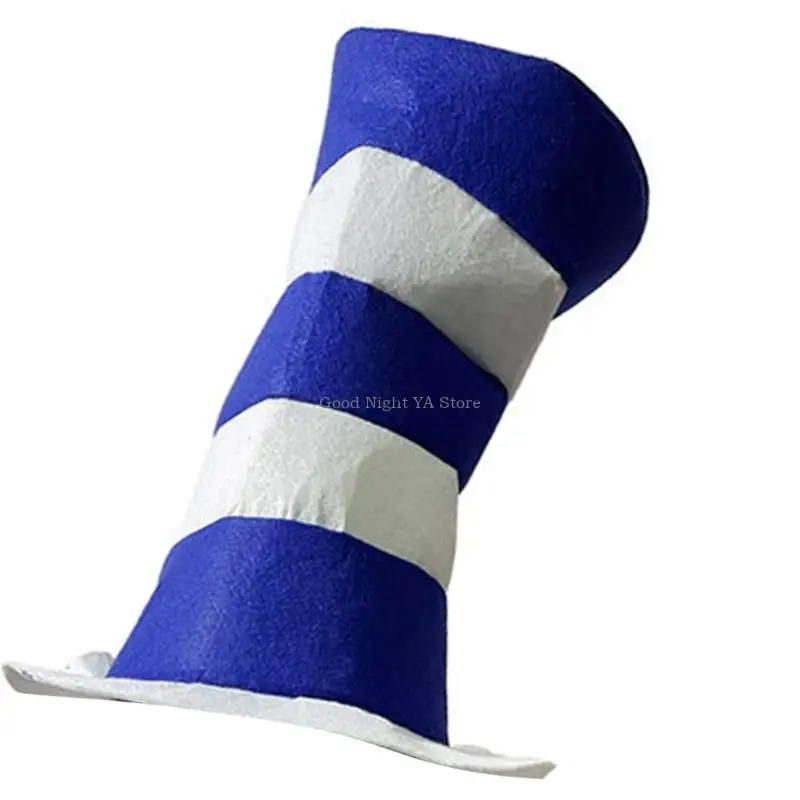  Eye Catching Stripe Hat Cosplay Witch Hat Magical Wizard Hats Costume Hat for Halloween and Festival Celebrations