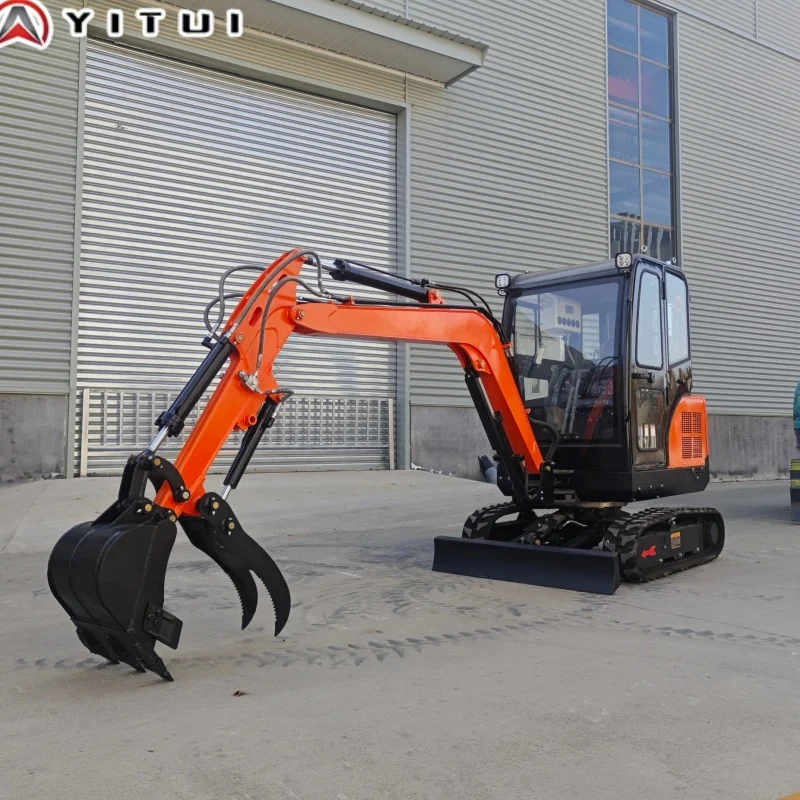 Customized Mini Excavator Small Digger with Hydraulic System for Garden Construction Farm & Landscape Projects - view 3