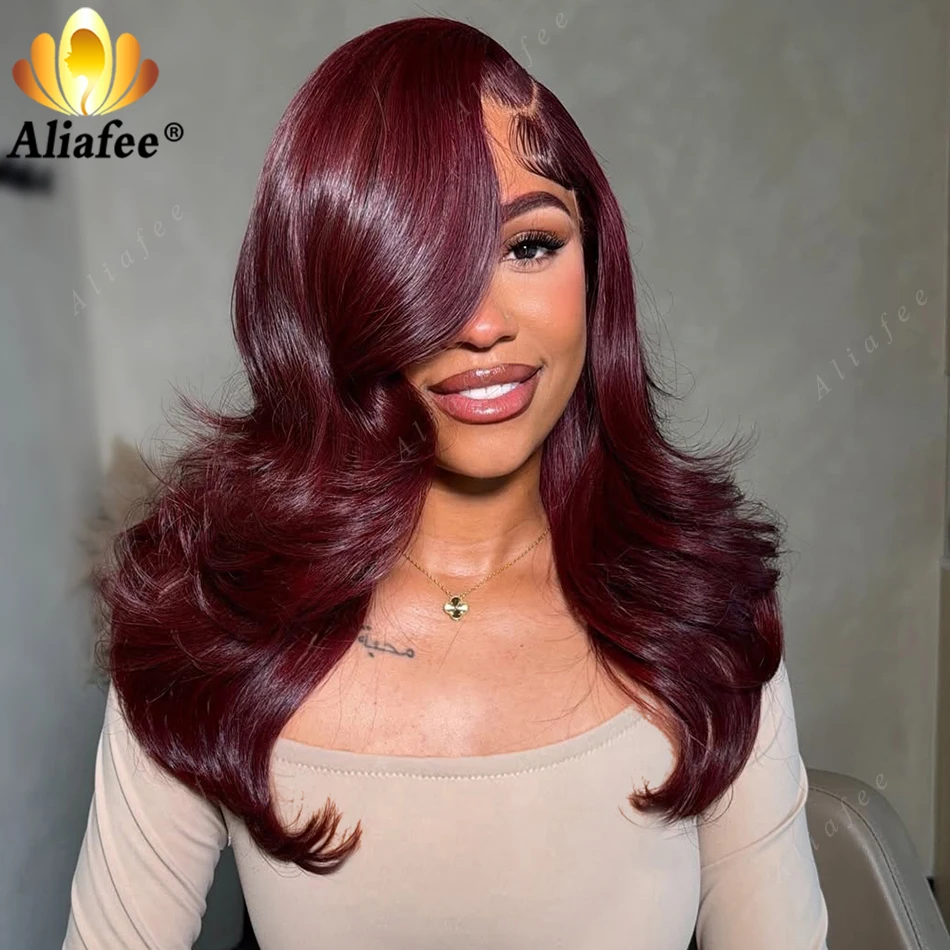 

Luxury Premium 99J Burgundy Body Wave 13x4 Transparent Hd Lace Frontal Human Hair Wig Glueless Burgundy Wig Human Hair for Women