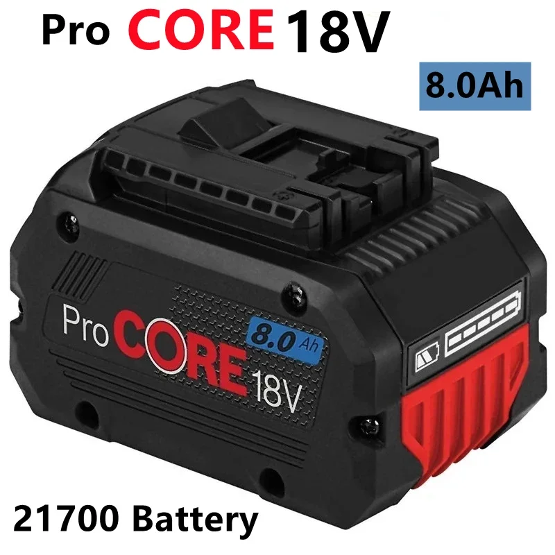 

21700 18V 8000mAh Rechargeable Lithium Ion Battery Pack,for Bosch Pro CORE Power Tool BAT609 Replacement Battery