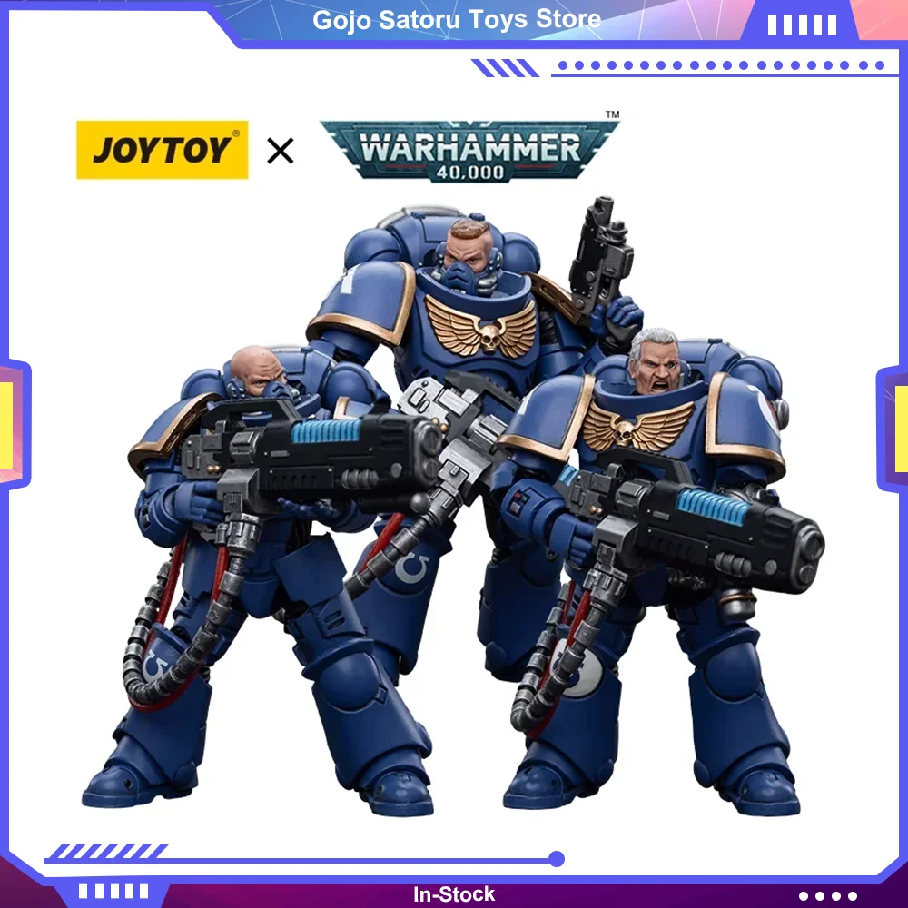 Joy Toy Warhammer 40K Ultramarines Hellblasters Action Figure Sergeant Ulaxes Brother Paxor / Torsus Figurine mobili congiunte Giocattoli