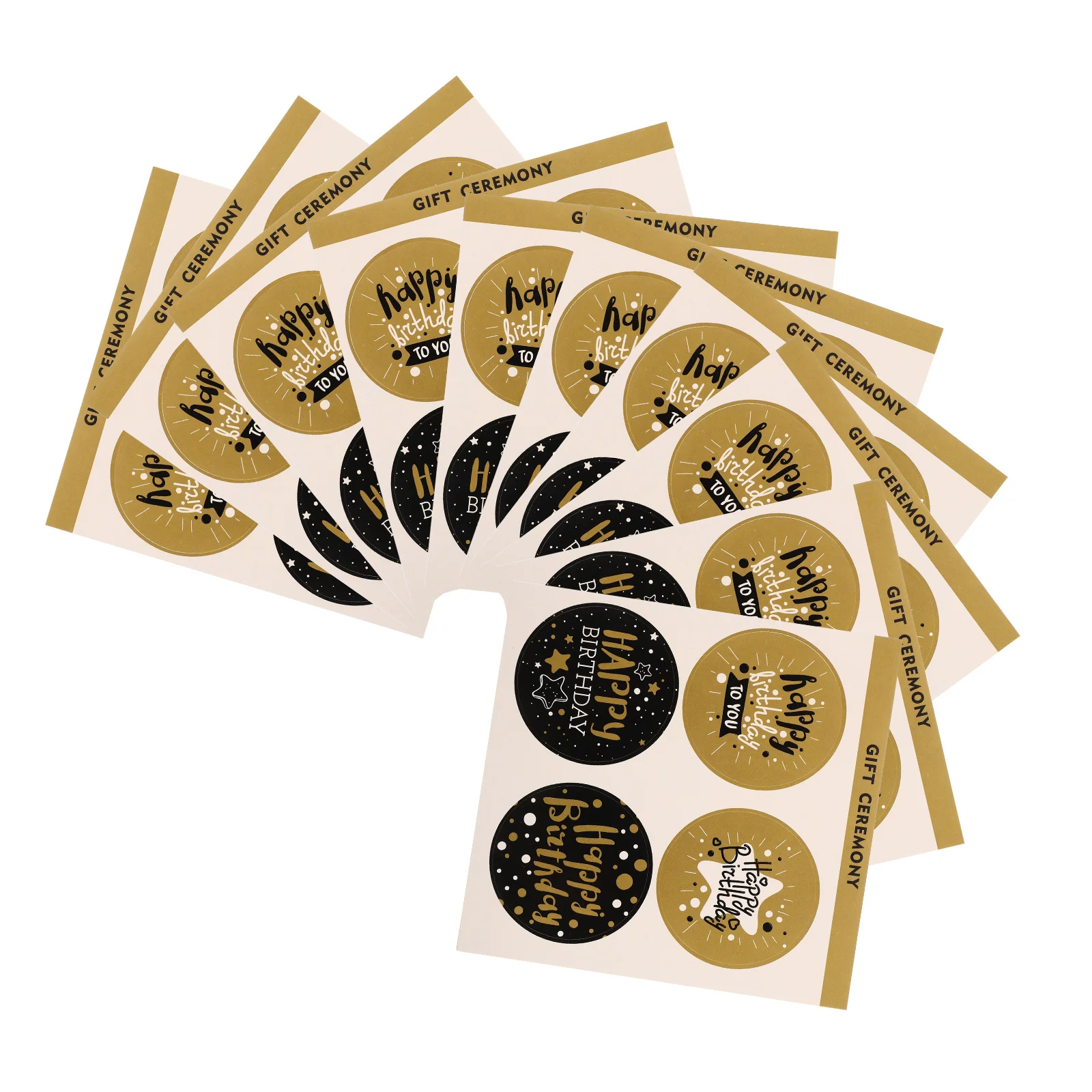 Sealing Accessory Birthday Round Stickers Adhesive Sealing Decals Matte Finish Versatile Design Easy Apply Reusable Decorative