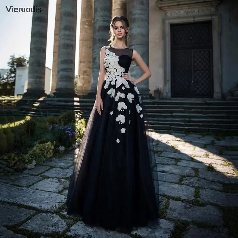 فستان سهرة على شكل حرف A، خط عنق سكوب، بدون أكمام، دانتيل على شكل فراشة، فستان حفلات المملكة العربية السعودية، مصنوع حسب الطلب #4