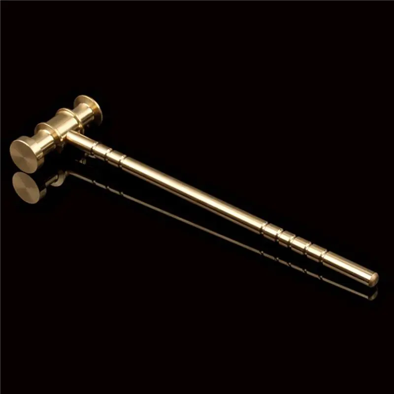 ABLN-2X High Quality Brass L150mm Solid Hammer DIY For Manual Hammer Clock Repair Hammer Leather Hammer Hand Tool Parts