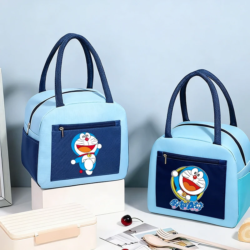 

Doraemon Lunch Bag Student Portable Insulation Bento Pack Cartoon Thermal Food Bag Meal Pack IcePack Boy Girl Bento Handbag Gift