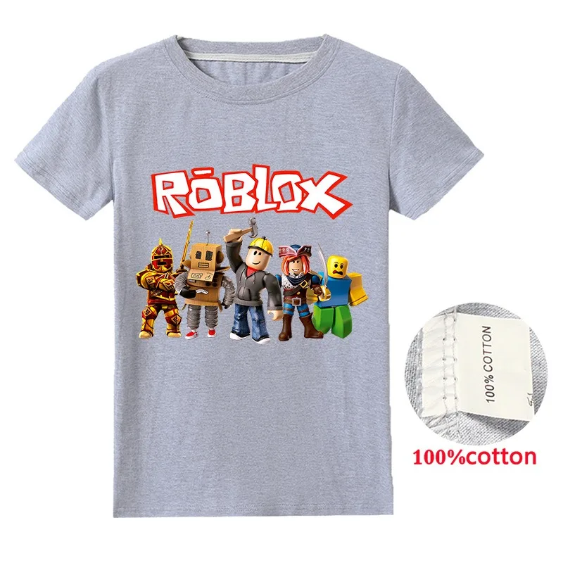 الصيف الساخن ROBLOX الإبداعية الكرتون الطباعة تي شيرت الأطفال الفتيان بارد قصيرة الأكمام قمم ملابس الصيف الاطفال الفتيان ملابس الطفل