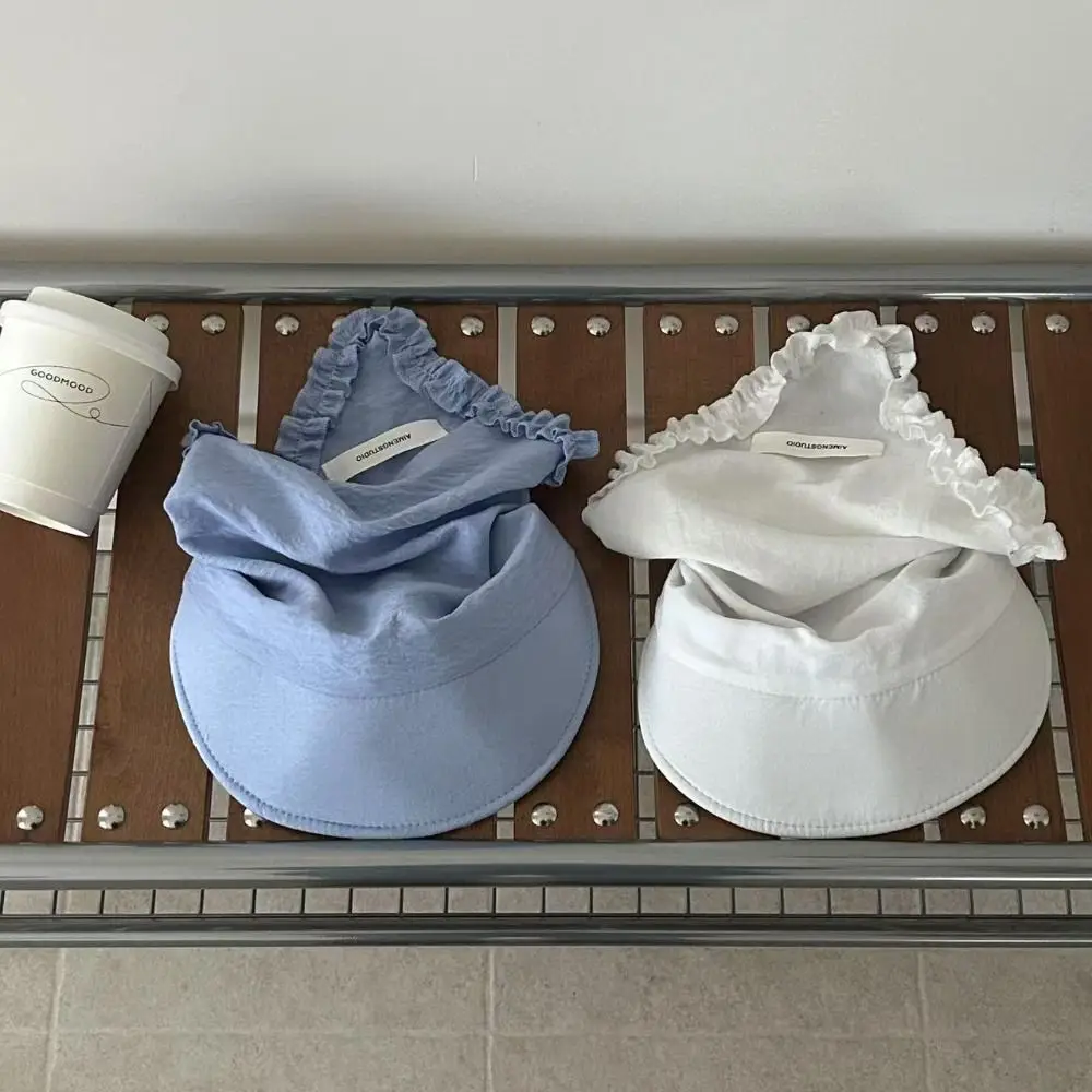 

Хлопковая кепка-тюрбан с регулируемой защитой от УФ-излучения, в корейском стиле, с рюшами, популярная бейсболка