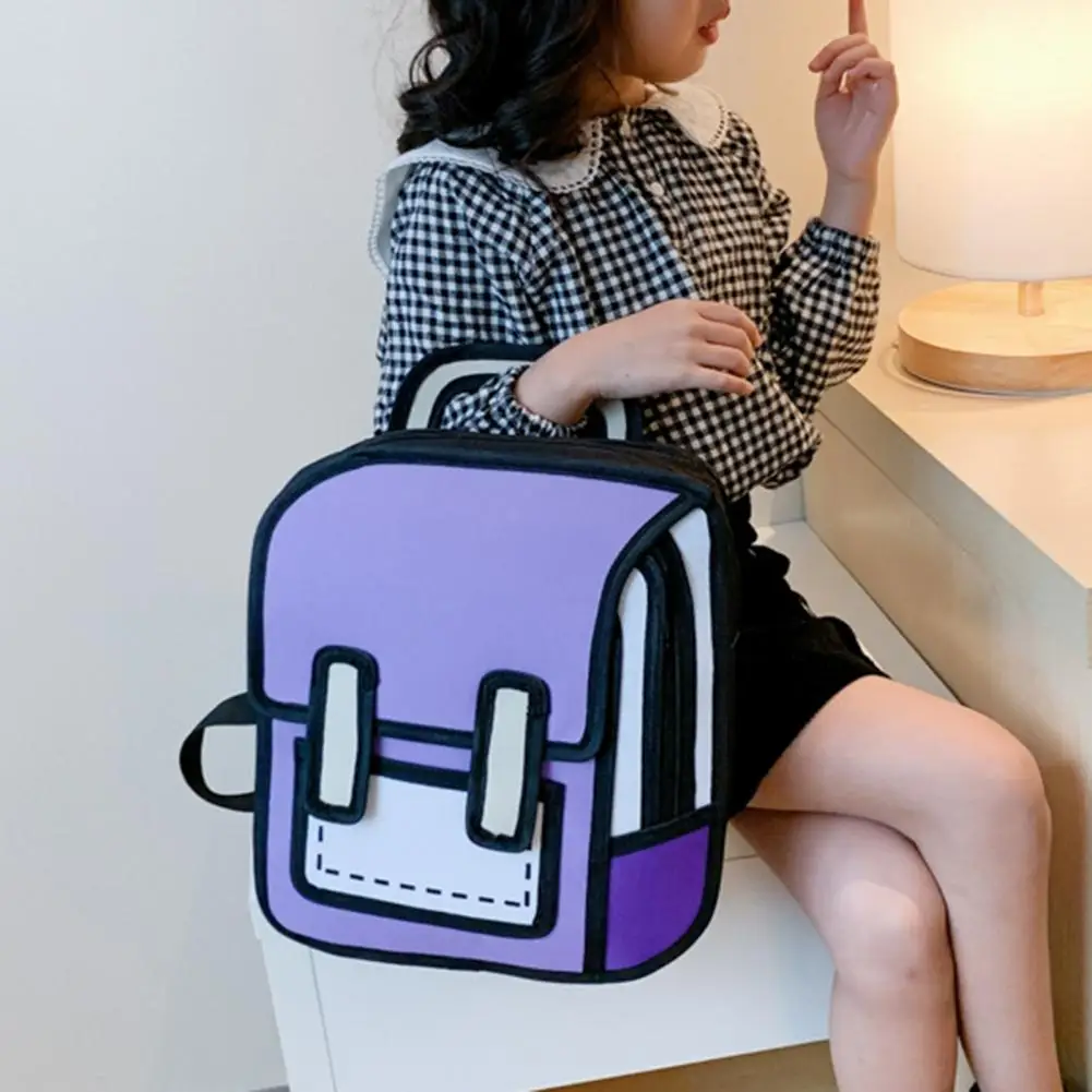 Sac à dos de dessin animé pour étudiants, sac à dos de voyage étanche, sac à dos de grande capacité, sangle réglable, rangement de livre, dessin de