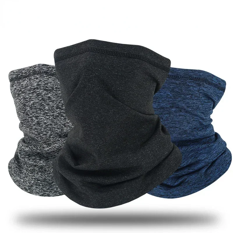 2024 New Windproof Winter Men\'s Scarf Neck Warmer Tube Fleece Balaclava Ski Mask Motorcycles Cycling Camping Hiking Scarves