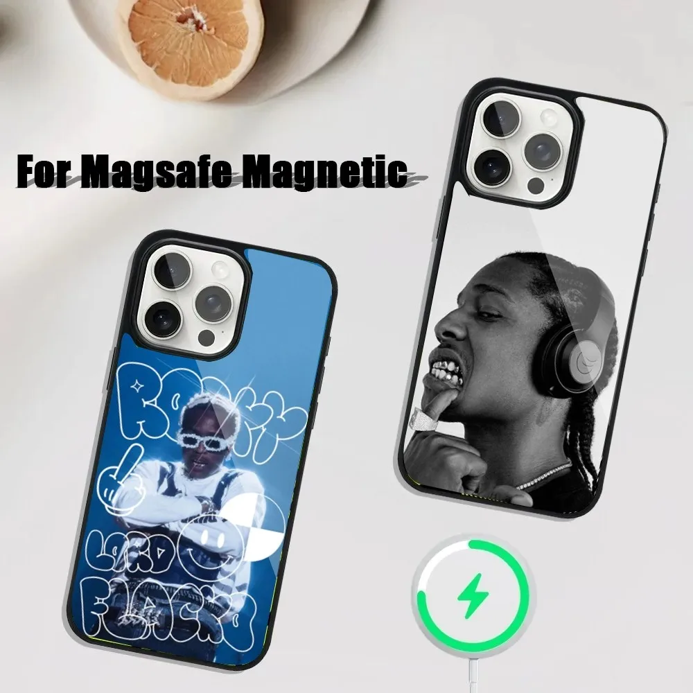 A-ASAP Rocky Rapper Phone Case For iPhone 16,15,14,13,12,11,Plus,Pro,Max Mini Magsafe Magnetic Wireless Charging