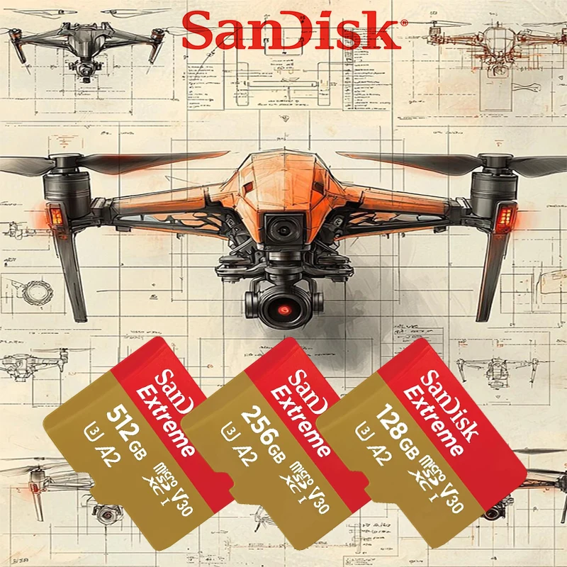 SanDisk A2 Micro SD Card 32GB 64GB 128GB 256GB 512GB U3 V30 high-speed TF card, used for mobile phone storage expansion