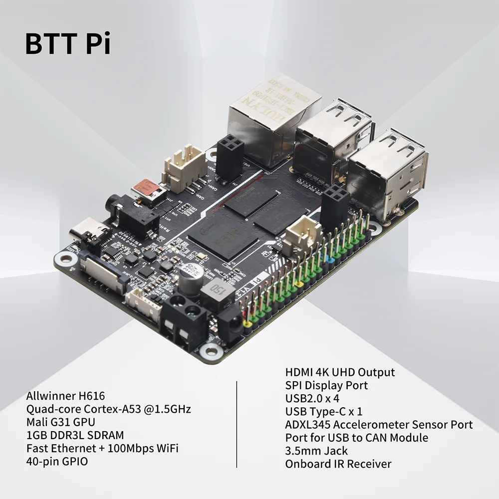 BIGTREETacétone PI V1.2 conseil 64 Bit façades Core Cortex-A53 conseil ordinateur VS Raspberry Pi Orange PI mise à niveau pour imprimante 3D Klipper