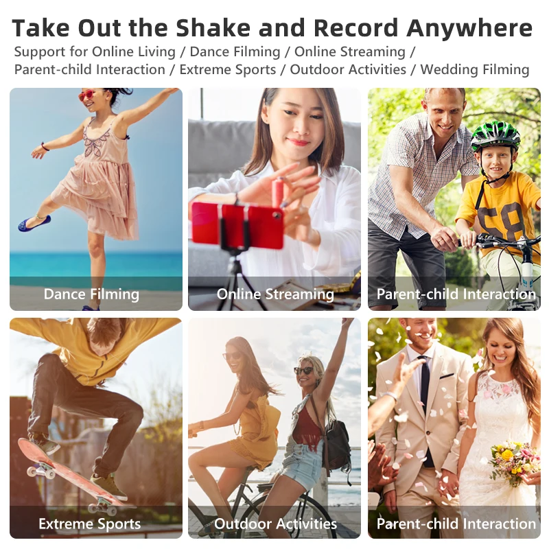 M01 3-Axis مثبت يدوي Gimbal للهاتف المحمول تبادل لاطلاق النار تسجيل فيديو مع ضوء ملء لهاتف Iphone، Xiaomi 15 الهواتف المحمولة