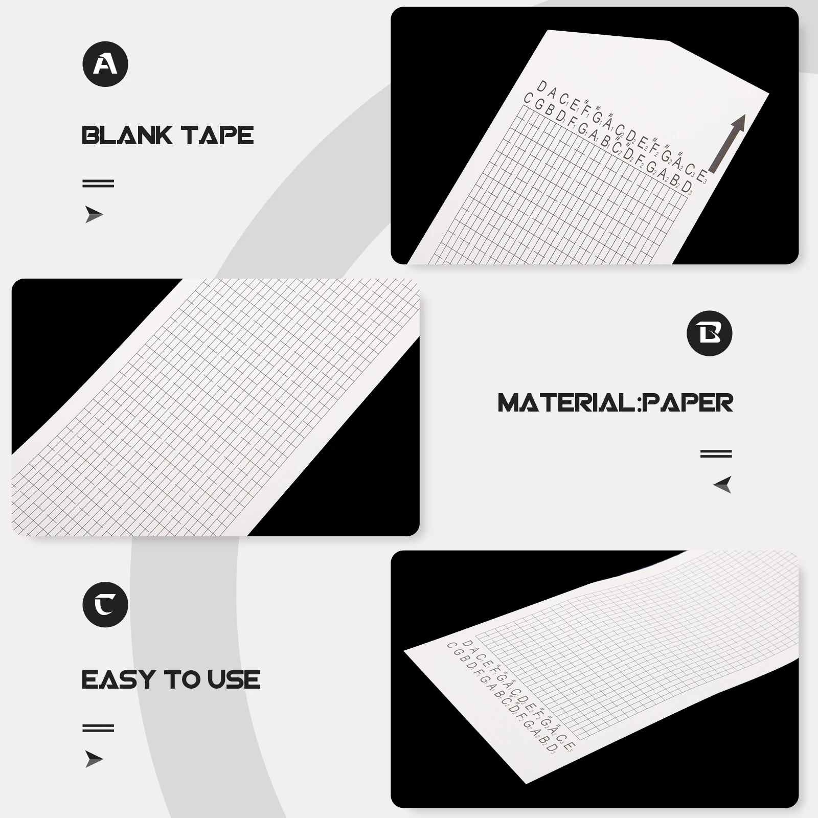 10 قطعة شرائط الورق الفارغة لصندوق تشغيل الموسيقى كرنك اليد 30 ملاحظة لتقوم بها بنفسك الشريط الملء لإنشاء أغاني مخصصة فكرة هدية اصنع الموسيقى الخاصة بك