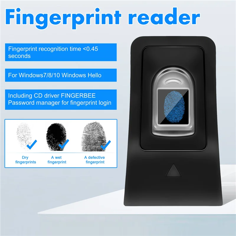 -A25M USB قارئ بصمات الأصابع لنظام التشغيل Windows 7/8 مع أحدث ميزات Windows Hello