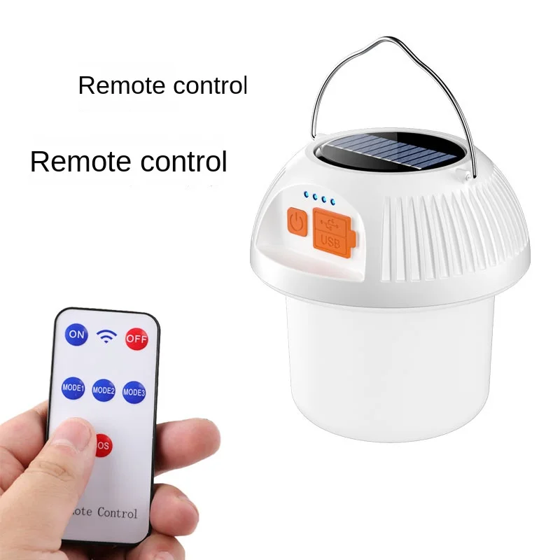 

Outdoor Multifunctional Portable Tent Light TypeC Rechargeable LED Remote Control Camping Light Solar Emergency Light Hot