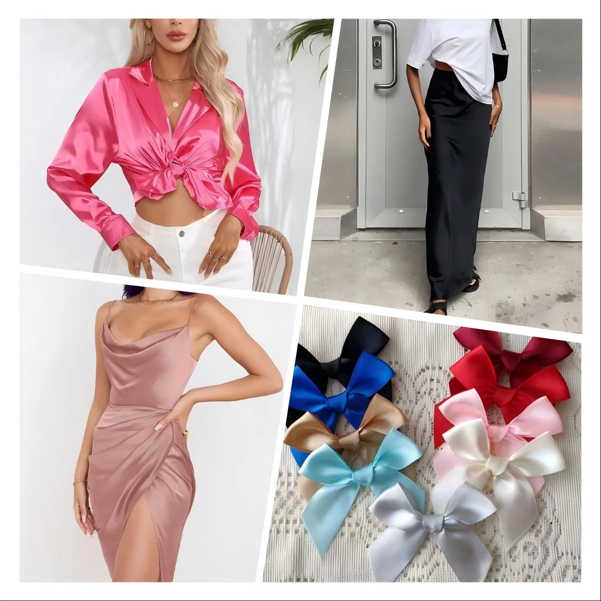 Imitation Silk Satin Fabric Lining Satin Silk Clothing Fabric Interior Decoration Handmade DIY Sewing Material Cloth 43 Colors