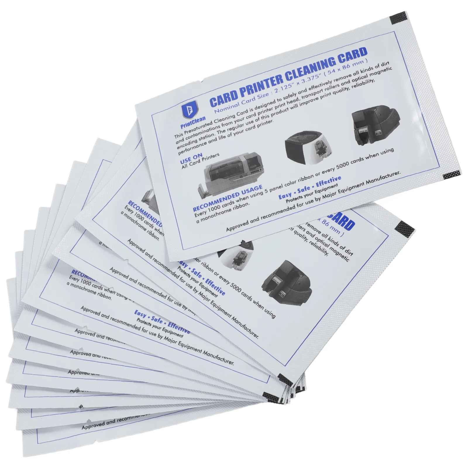 10 peças limpador de terminal de leitor de cartão acessório de limpeza impressora pvc reutilizável pos