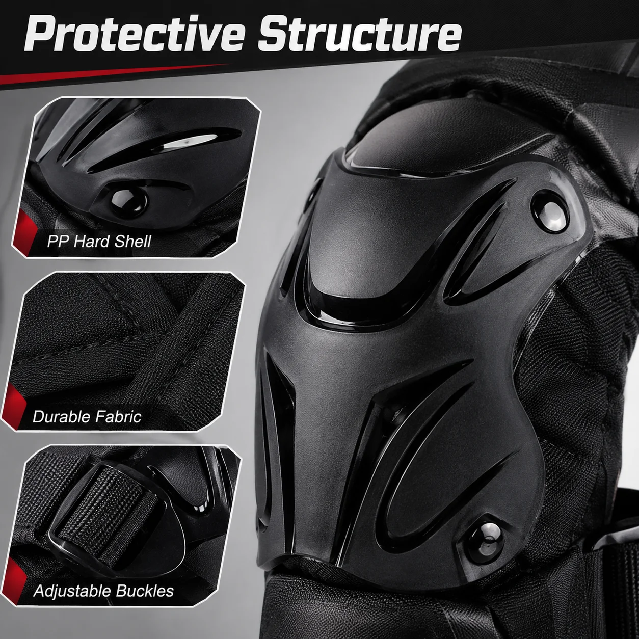 Motorcycle Knee Pads Protective Gear Motocross Knee Protector Reflective Racing Guards For Riding Cycling Outdoor Safety Equipme