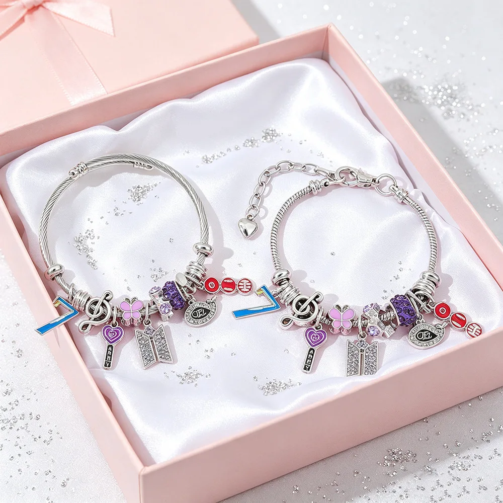 Kreatives und trendiges KPOP-Serien-Stil Anhänger-Perlen-Armband, personalisiertes Fan-Geschenk. – Detail 2