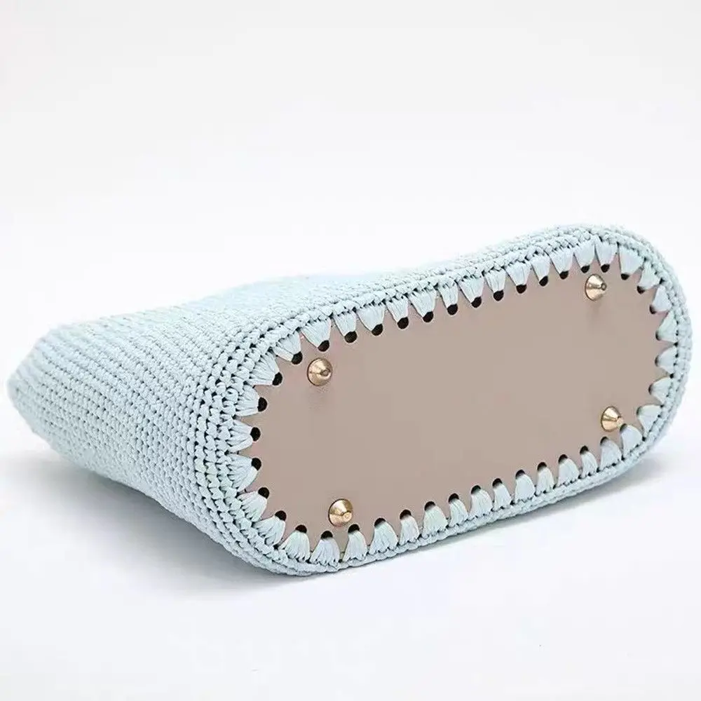 PU leather Handmade Bottom With 52 holes Crochet Bag Bottom Long Bottom for Knitted Bag Accessories