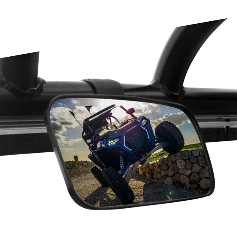 Rear View Mirror UTV Center Mirror Fits for Polaris RZR Ranger Can am Kawasaki SXS Adjustable Rear View Mirror