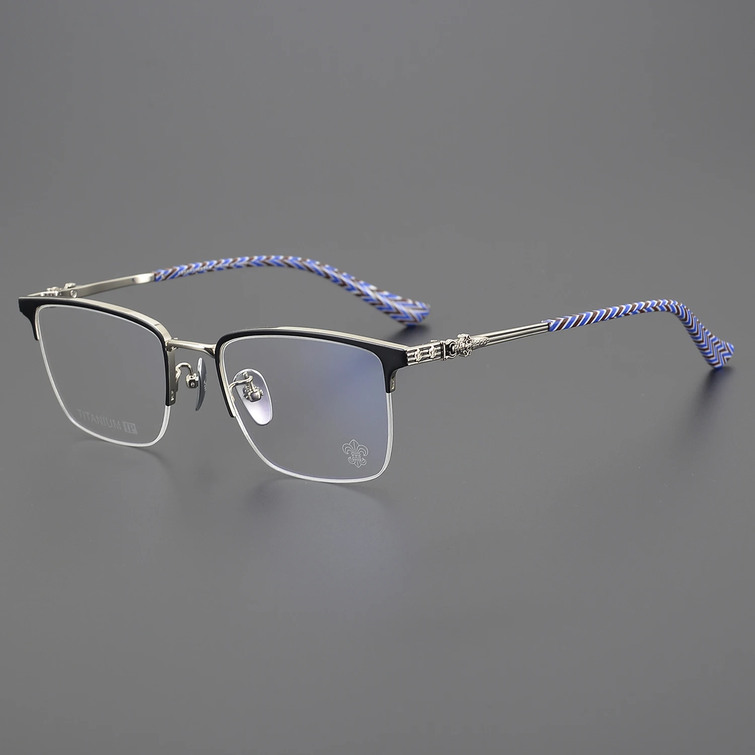 Lens Titanium Frame for Both Men and Women Imitation Blue Light Radiation Prescription Glasses Fashionable and Business