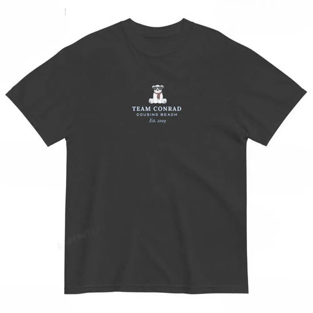 مؤسسة الشاطئ Team Conrad Junior Mint Bear Cousins. 2009 جرافيك تي شيرت الصيف تحولت جميلة 3 فيلم امرأة رجل القطن قميص #1