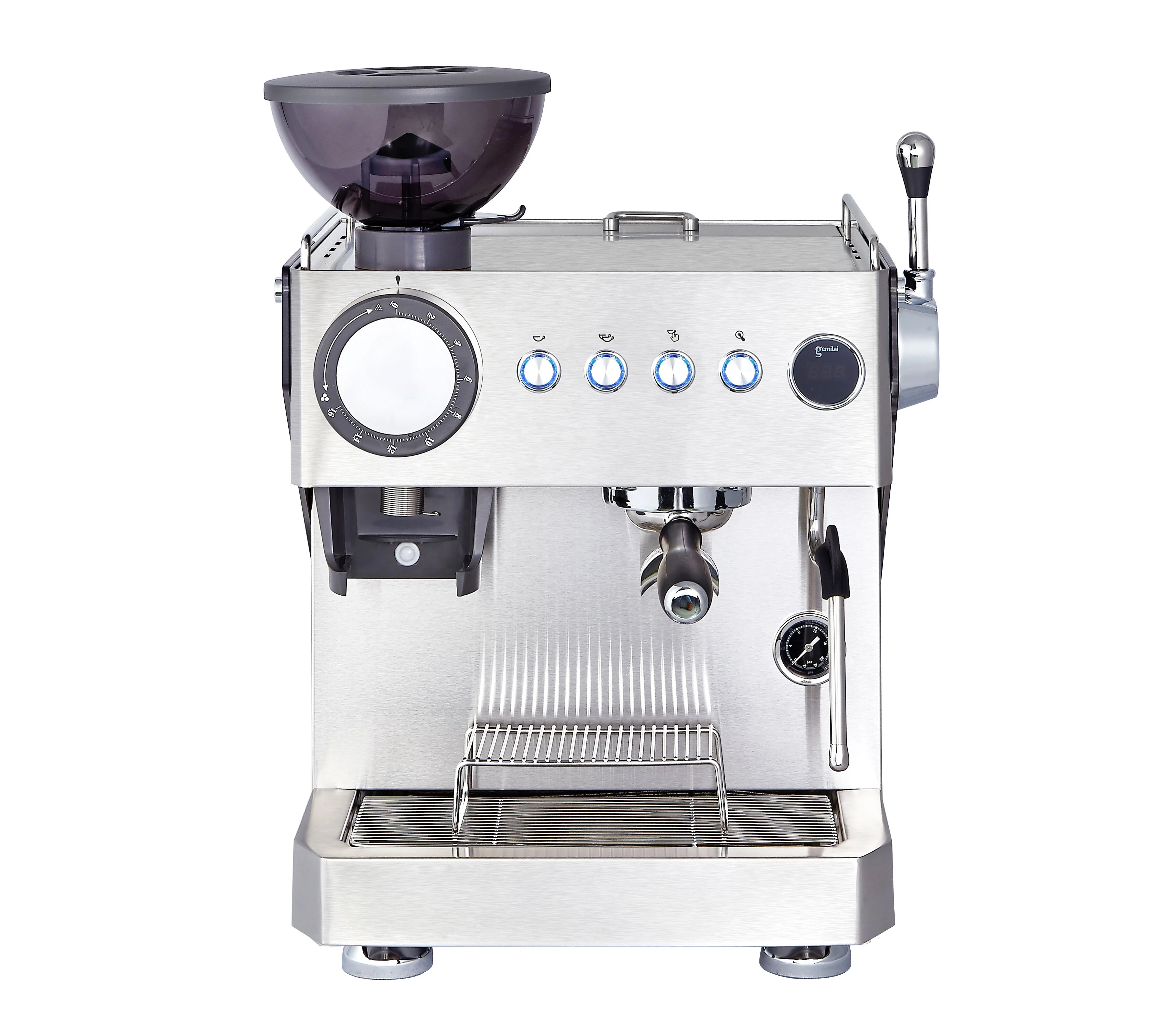 15 Bar Professional Semi-automtic Coffee Maker Commercial Use Espresso Coffee Machine With Built In Grinder