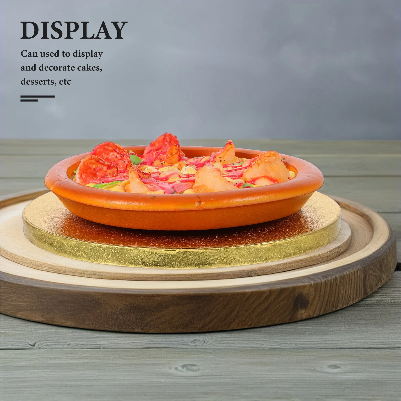 

4 Pcs Birthday Cake Tray Baking Dessert Paper Board Making Drum Plate Accessory