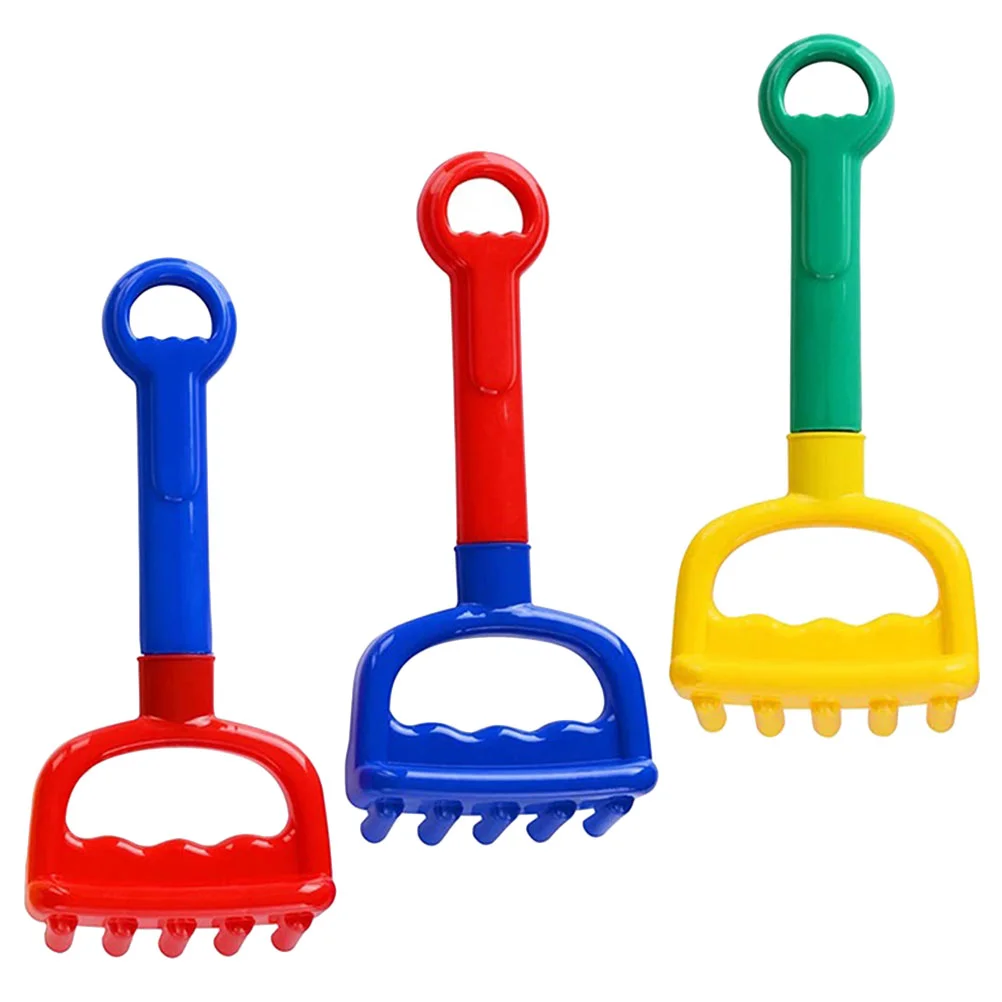 3 Pcs Children's Beach Rake Creative Game Toy Sand for Kids Toys Toddlers 1-2 Pp Baby