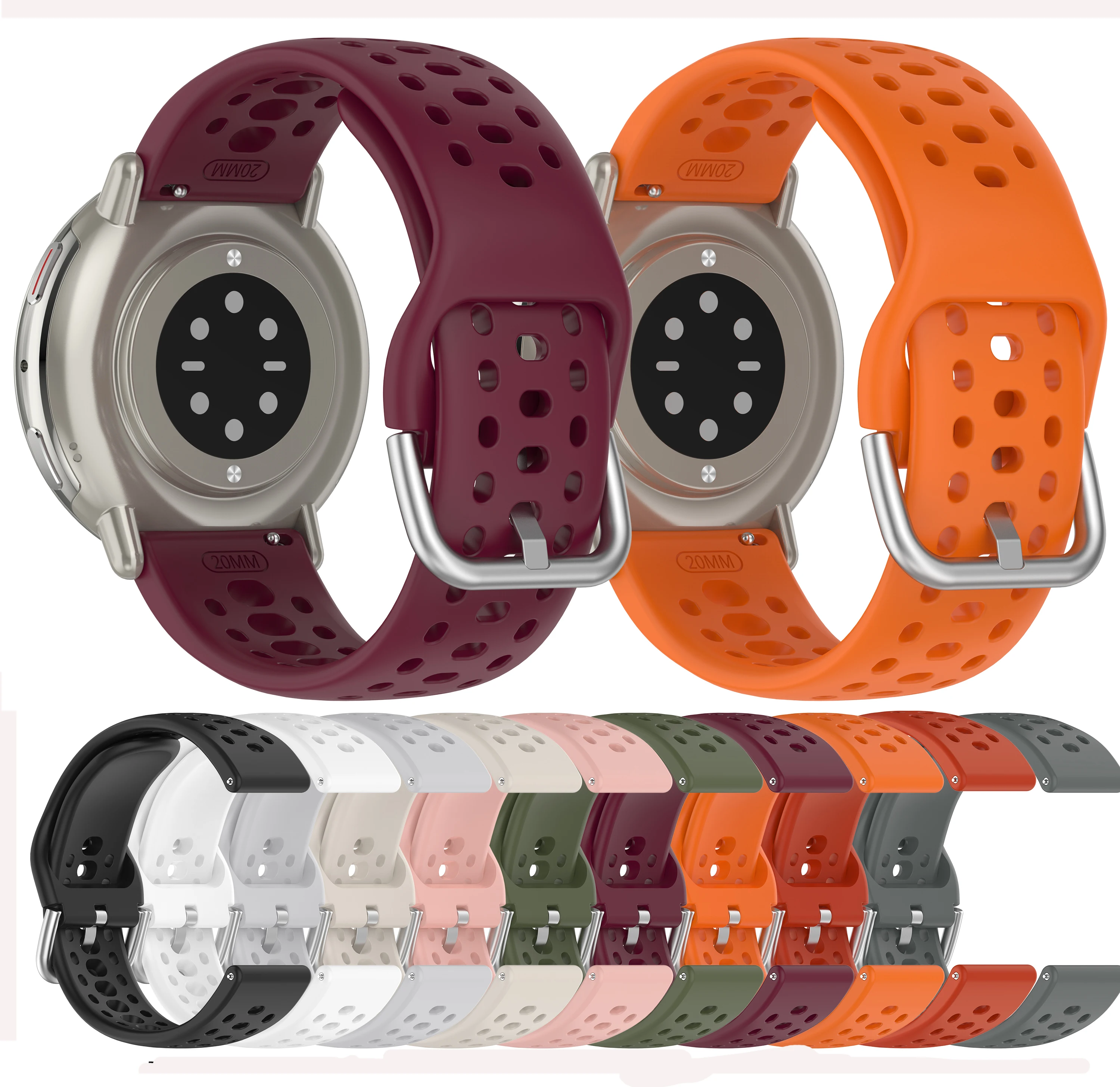 

20mm Original Strap For Amazfit Active2 Square（A2434）Sport Bracelet For Amazfit Bip/Bip 3/Bip 3 Pro/Bip U/Bip U Pro/GTS 2 3 4