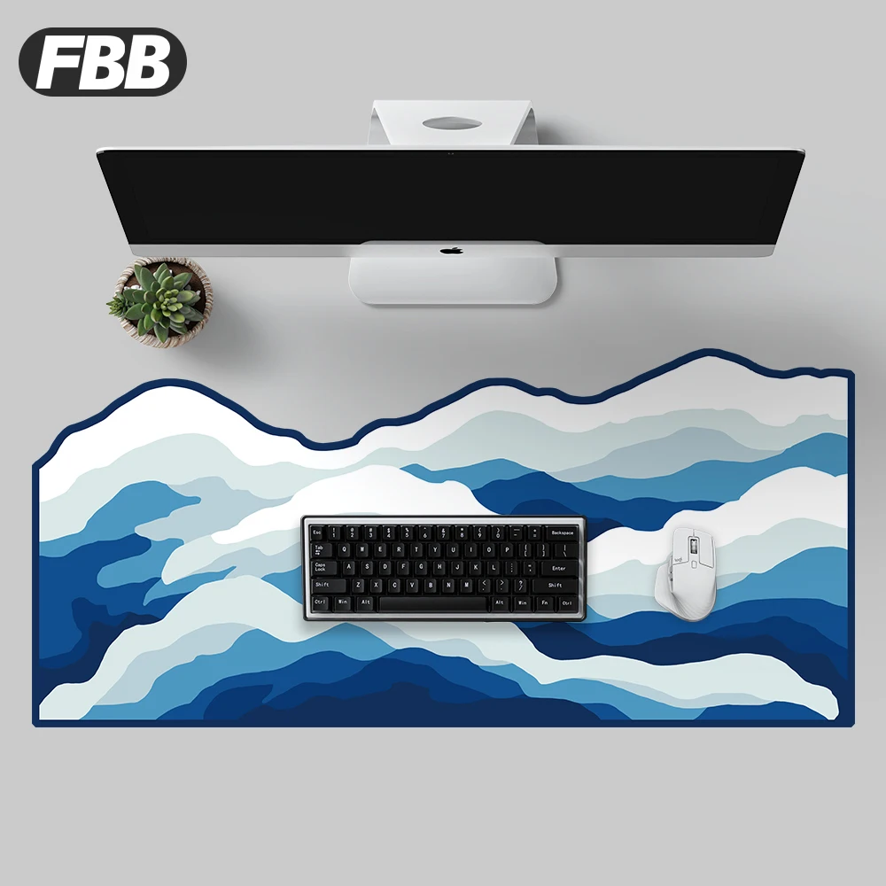 

FBB Mousepad Sea Wave Shape Computer MousePads Keyboard Mouse Mat Blue Ocean Special-Shaped Gamer Soft Office Carpet Table Mat