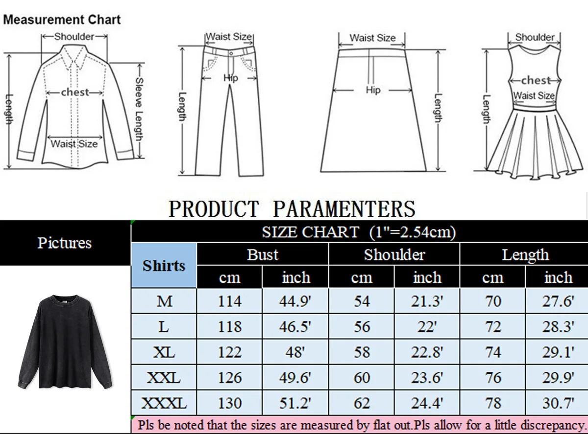 2023 New 400gsm Cotton Acid Washed Vintage Oversized Long Sleeve T Shirts Man Women Hip Hop Streetwear Baggy Tops Shirts