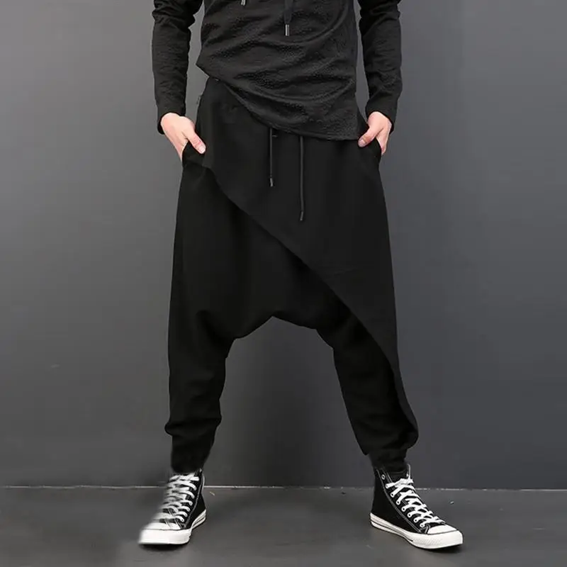 S-3XL 플러스 사이즈 남성용 스웨트 조거 팬츠, 캐주얼 용수철, 느슨한 코튼 포켓 드로스트링 스웻팬츠 스트리트 웨어, 가을