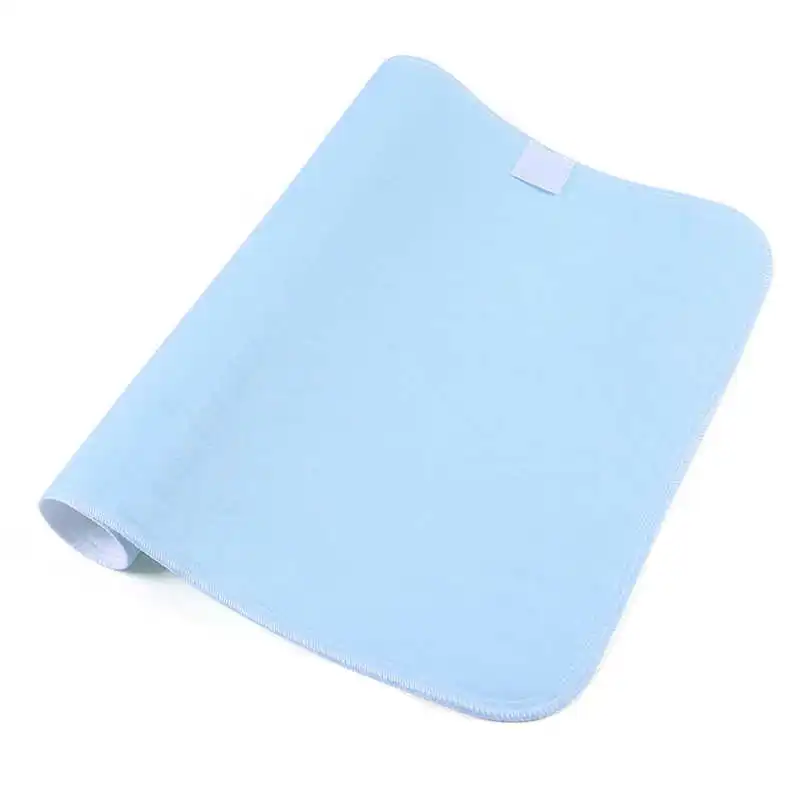 2pcs Reusable Washable Pad An Absorbent Pad For Adults Incontinence Pad Blue + White 45 * 60cm for Elderly Disabled