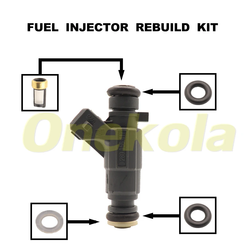 

Fuel Injector Service Repair Kit Filters Orings Seals Grommets for Chana Dongfeng OEM:0280156417