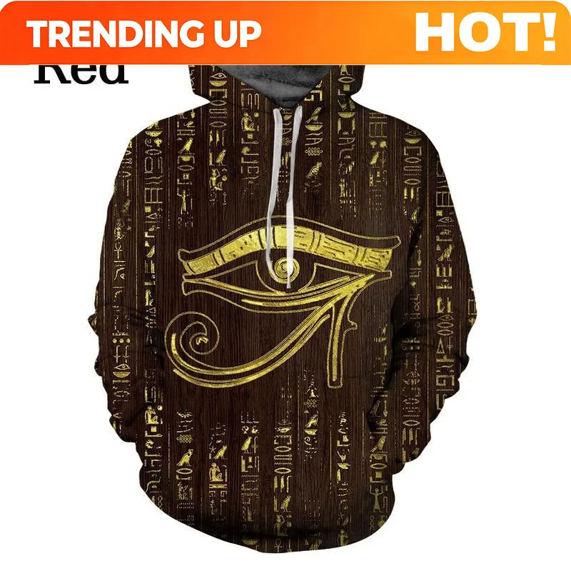 Customization 3D Printed Ancient Egypt Eye Of Horus Men's Hoodies For Men Clothes Casual Streetwear Women Pullovers Oversized Sw