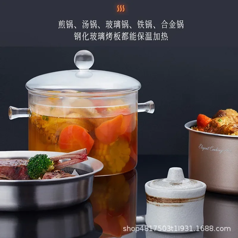 Reis isolierung warmes Brett heißes rotierendes Heizbrett Haushalt elektrisches Heizbrett Tischplatte Geschirr wärmer Maschine 220v