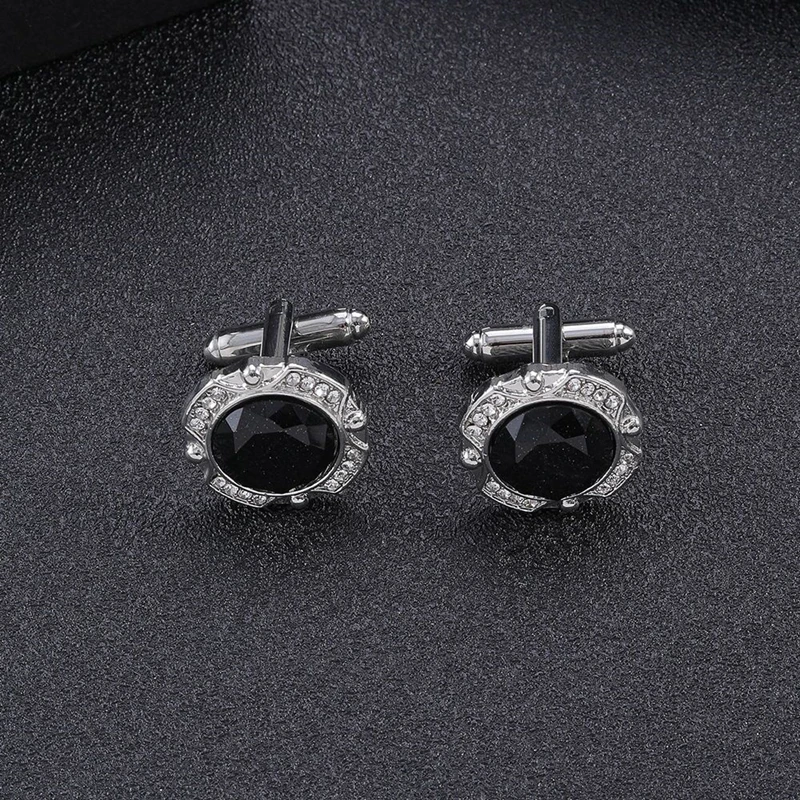 FLEXFIL Luxury shirt cufflinks for men's Brand cuff buttons cuff links gemelos High Quality crystal wedding abotoaduras Jewelry